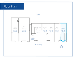 13 Broadway W, Vancouver, BC en alquiler Plano de la planta- Imagen 2 de 2