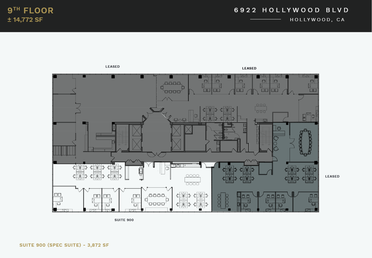 6922 Hollywood Blvd, Los Angeles, CA en alquiler Plano de la planta- Imagen 1 de 1