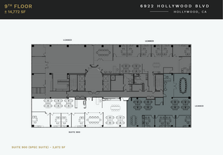 6922 Hollywood Blvd, Los Angeles, CA en alquiler Plano de la planta- Imagen 1 de 1