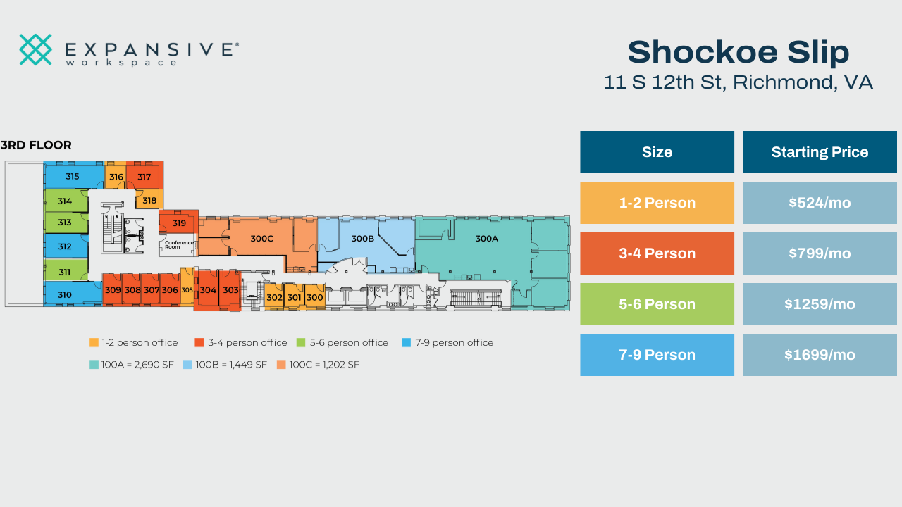 11 S 12th St, Richmond, VA en alquiler Plano de la planta- Imagen 1 de 4