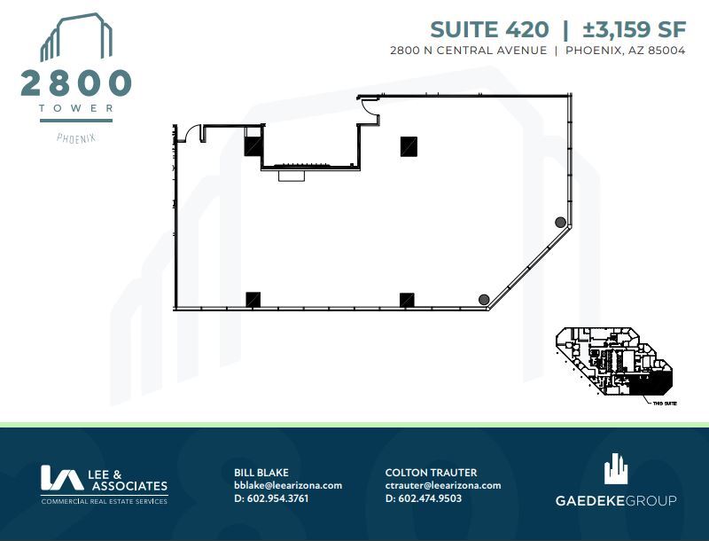 2800 N Central Ave, Phoenix, AZ en alquiler Plano de la planta- Imagen 1 de 1