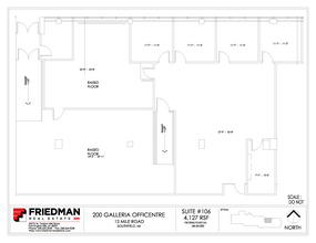 200 Galleria Officentre, Southfield, MI en venta Plano de la planta- Imagen 1 de 2