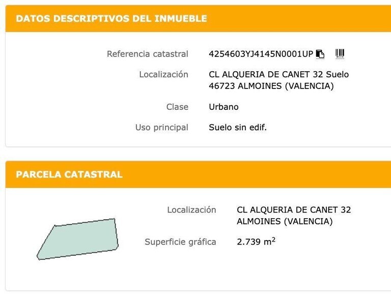 Terreno en Almoines en venta - Foto del edificio - Imagen 2 de 12