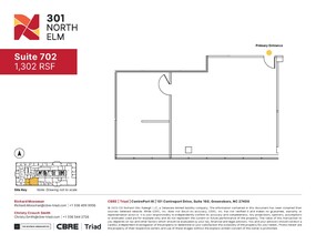 301 N Elm St, Greensboro, NC en alquiler Plano de la planta- Imagen 1 de 1