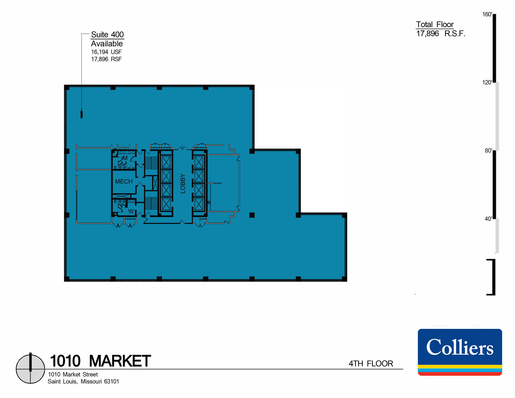 1010 Market St, Saint Louis, MO en alquiler Plano de la planta- Imagen 1 de 1