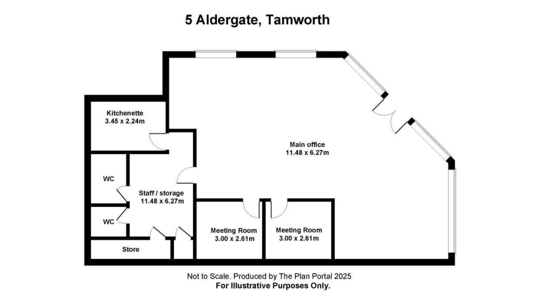 5 Aldergate, Tamworth en alquiler Plano de la planta- Imagen 1 de 9