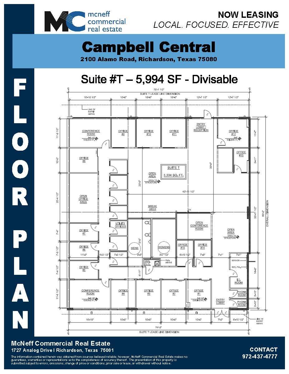 2015-2069 N Central Expy, Richardson, TX en alquiler Plano de la planta- Imagen 1 de 4