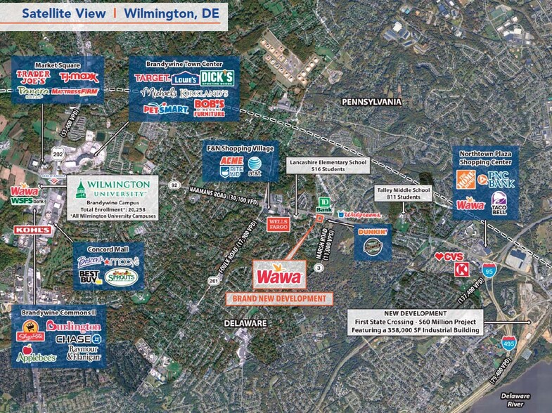 1800 Naamans Rd, Wilmington, DE en alquiler - Vista aérea - Imagen 2 de 3