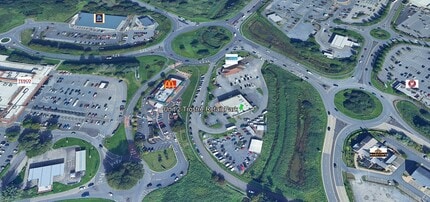 Trostre Retail Park, Llanelli, DYF - Aérea  vista de mapa
