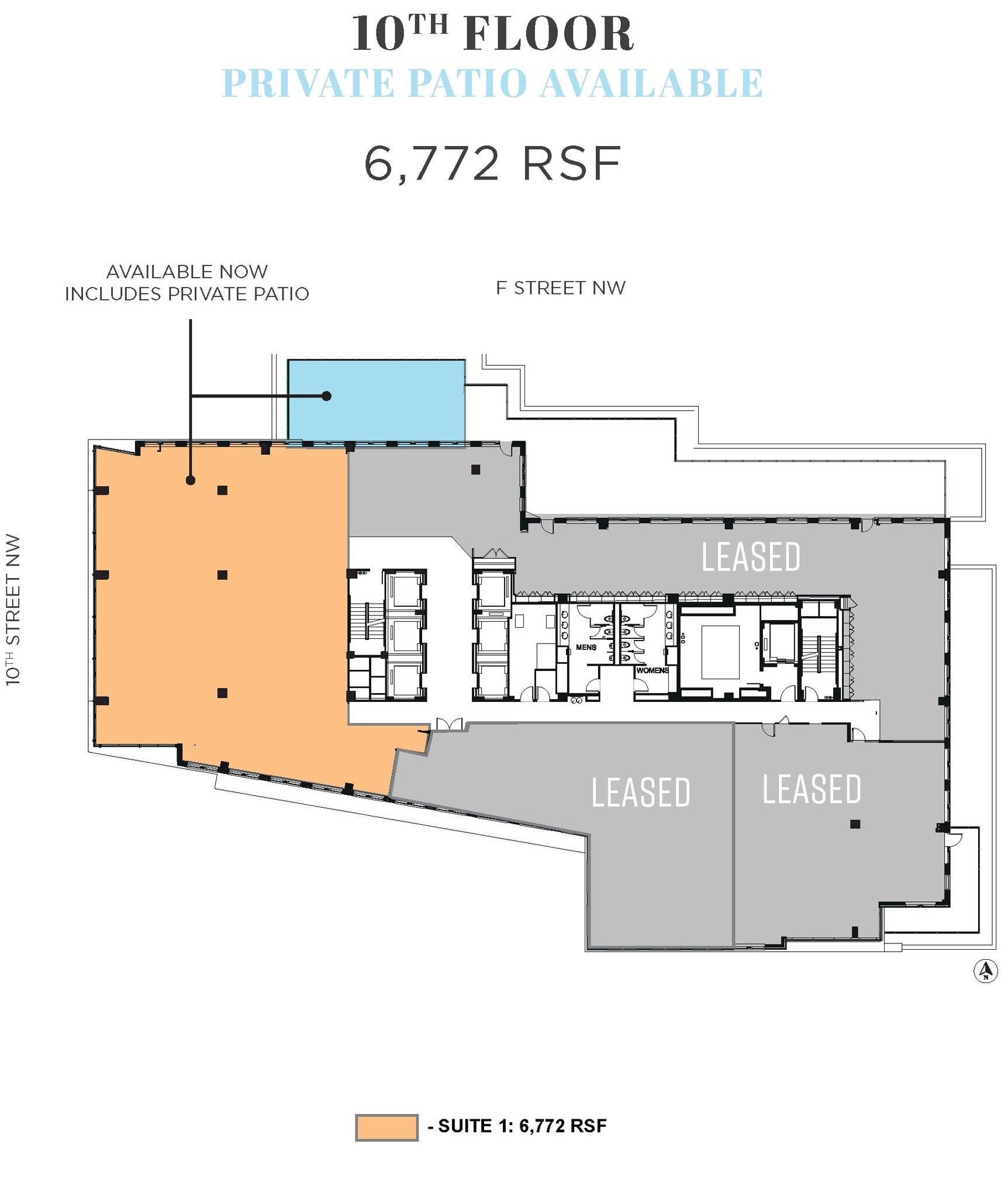 950 F St NW, Washington, DC en alquiler Plano de la planta- Imagen 1 de 2