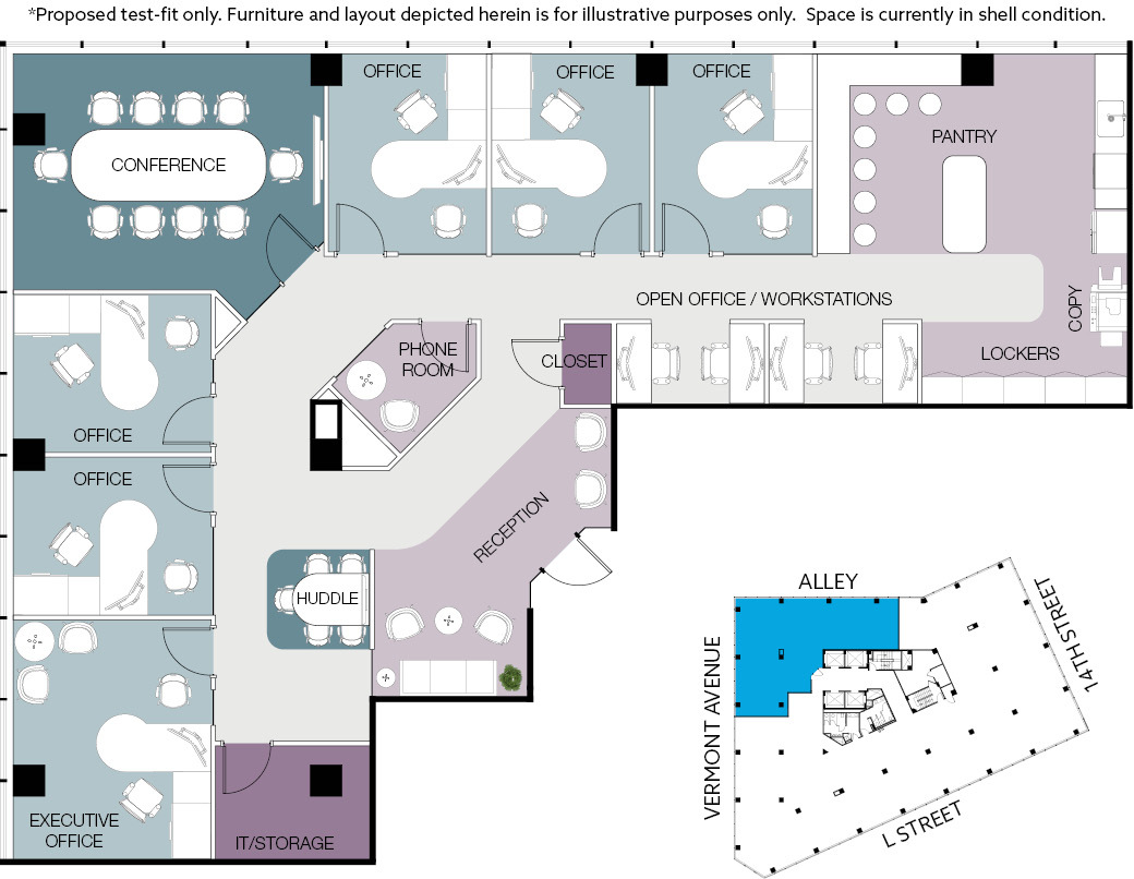 1101 Vermont Ave NW, Washington, DC en alquiler Plano de la planta- Imagen 1 de 1