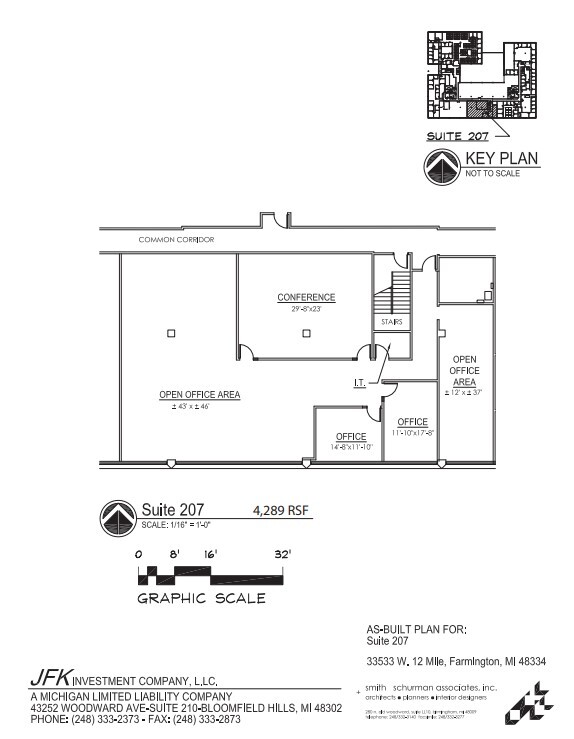 33533 W 12 Mile Rd, Farmington Hills, MI en alquiler Plano de la planta- Imagen 1 de 1