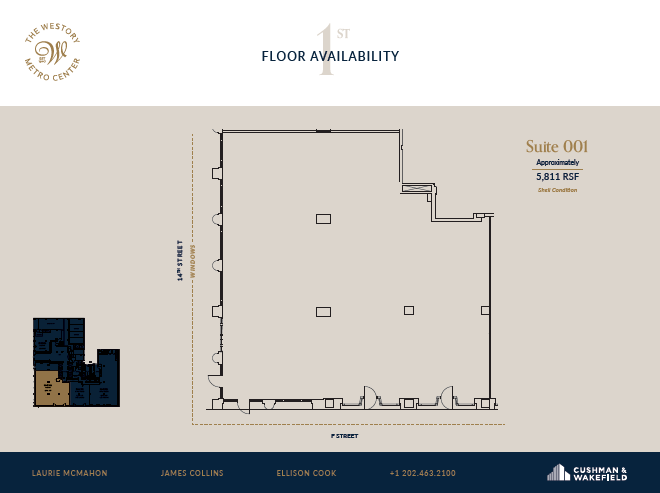 607 14th St NW, Washington, DC en alquiler Plano de la planta- Imagen 1 de 1