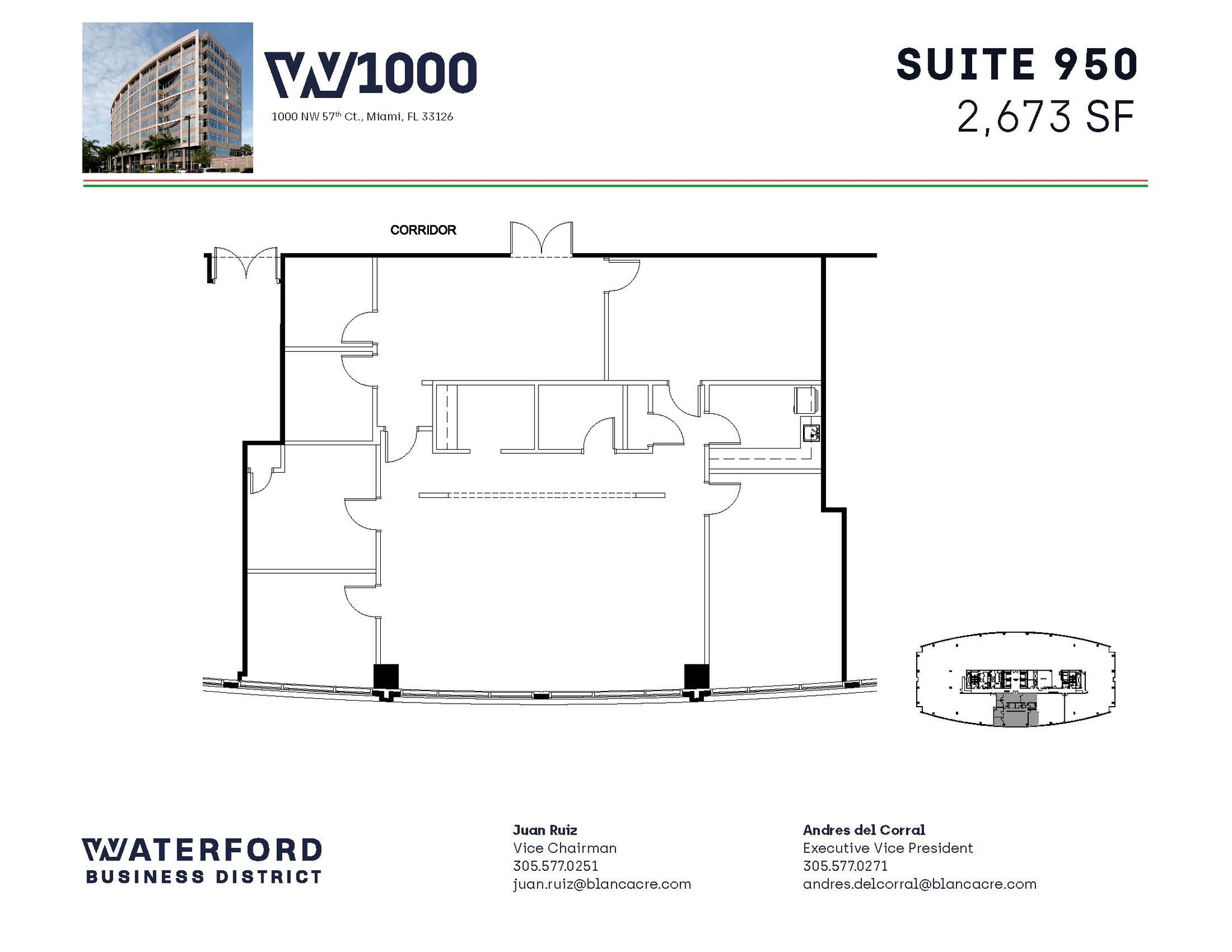 5200 Waterford District Dr, Miami, FL en alquiler Plano de la planta- Imagen 1 de 1