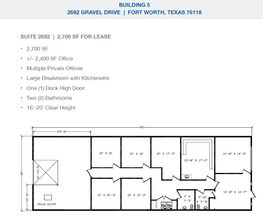 2501-2519 Gravel Dr, Fort Worth, TX en alquiler Plano de la planta- Imagen 1 de 1