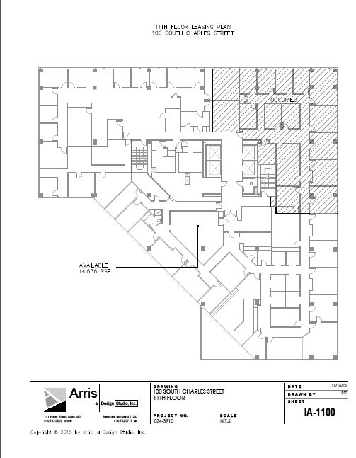 100 S Charles St, Baltimore, MD en alquiler Plano de la planta- Imagen 1 de 1