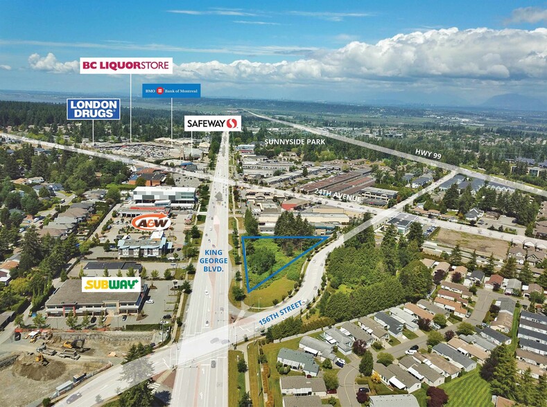 2306 King George blvd, Surrey, BC en venta - Vista aérea - Imagen 2 de 6