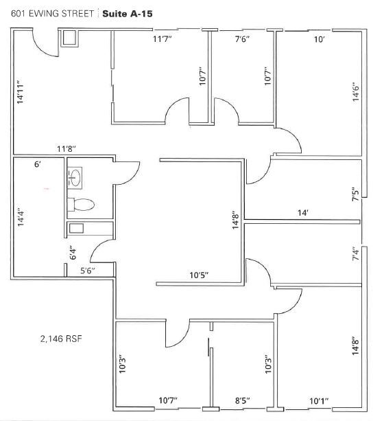 601 Ewing St, Princeton, NJ en alquiler Plano de la planta- Imagen 1 de 1