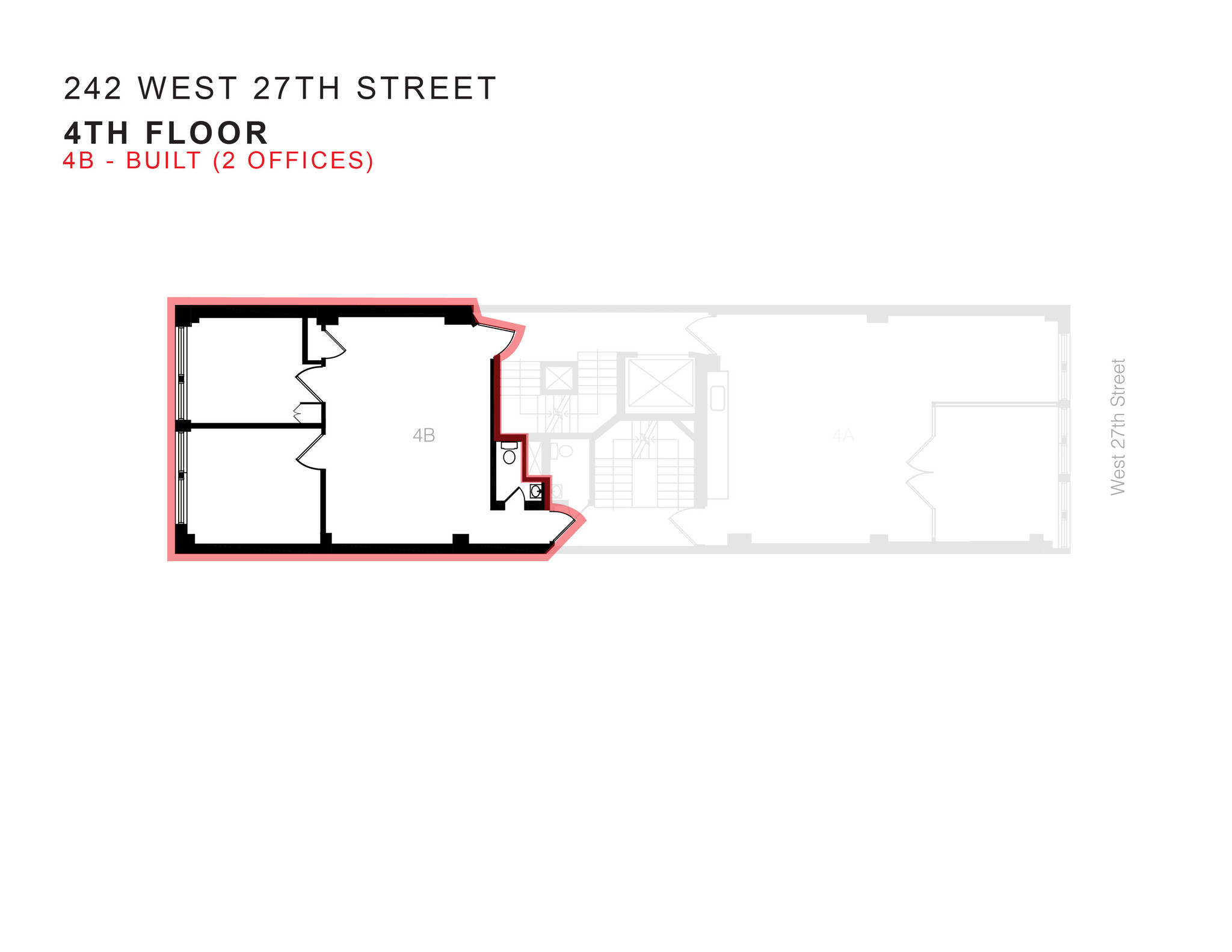 242 W 27th St, New York, NY en venta Plano de la planta- Imagen 1 de 5