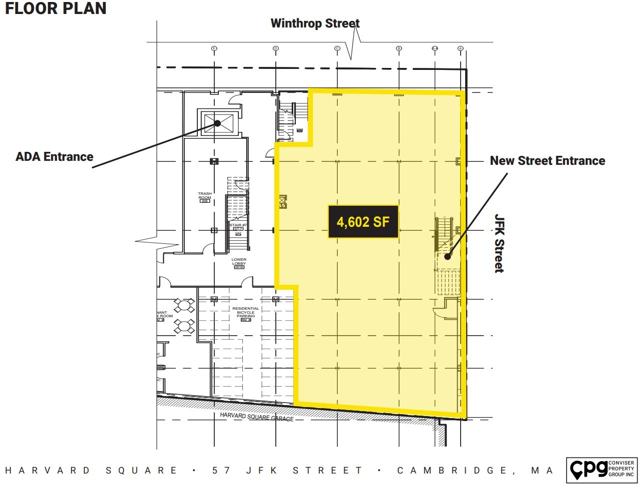 57 John F Kennedy St, Cambridge, MA en alquiler Plano de la planta- Imagen 1 de 1