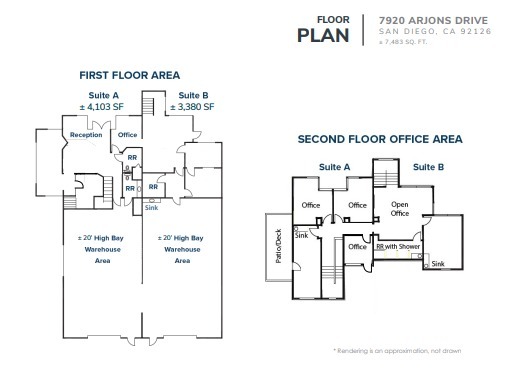 7920 Arjons Dr, San Diego, CA en alquiler Plano de la planta- Imagen 1 de 1