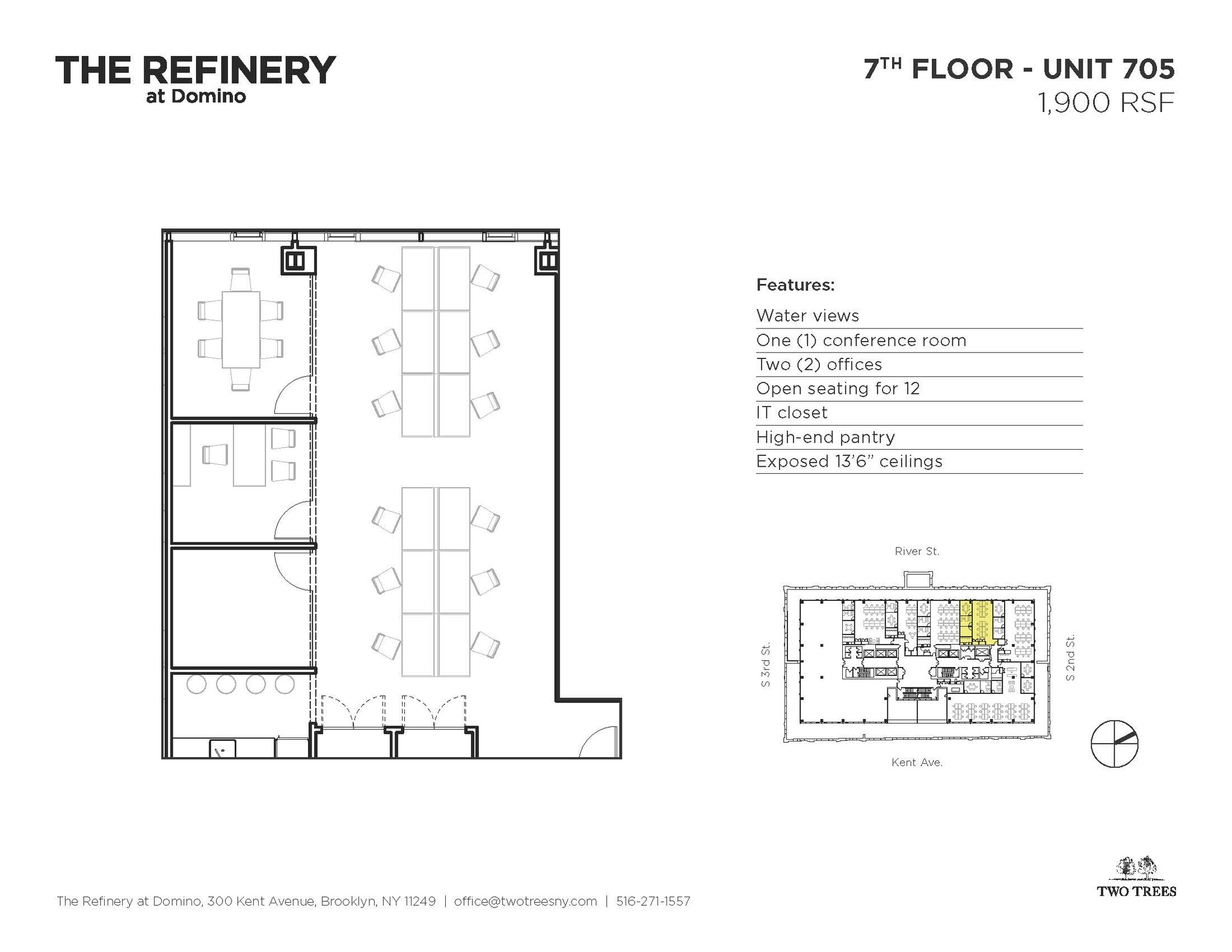 300 Kent Ave, Brooklyn, NY en alquiler Plano de la planta- Imagen 1 de 9