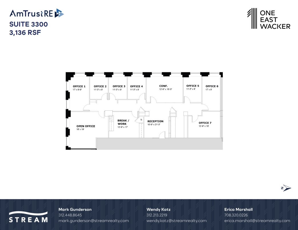 1 E Wacker Dr, Chicago, IL en alquiler Plano de la planta- Imagen 1 de 1