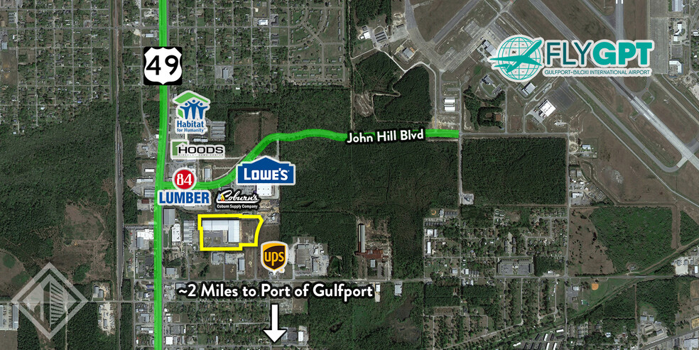 3450 Giles Rd, Gulfport, MS en alquiler - Vista aérea - Imagen 2 de 4