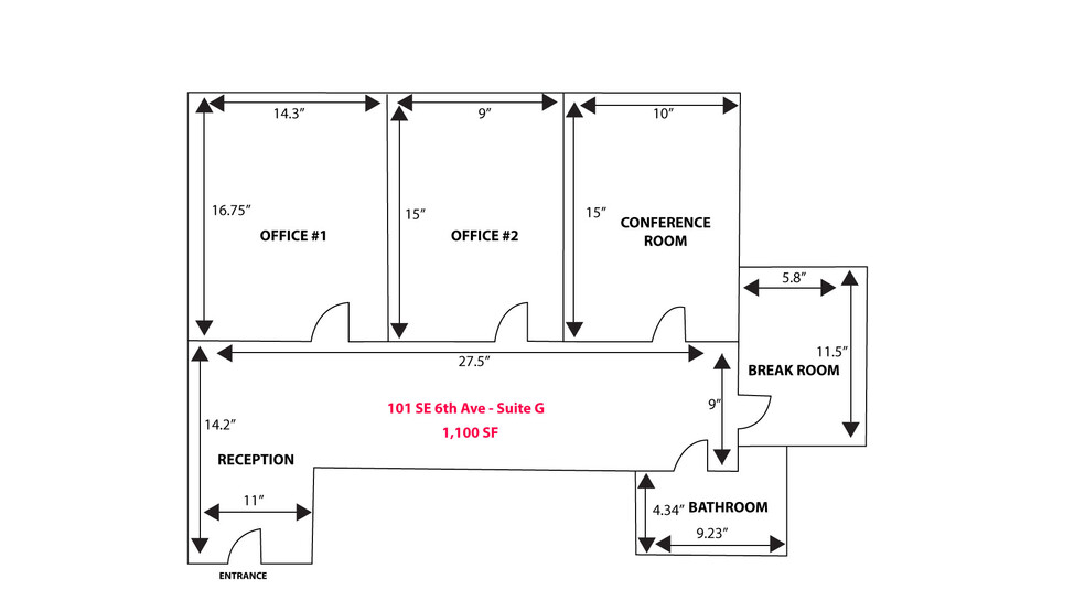 101 SE 6th Ave, Delray Beach, FL en alquiler - Plano de la planta - Imagen 2 de 7