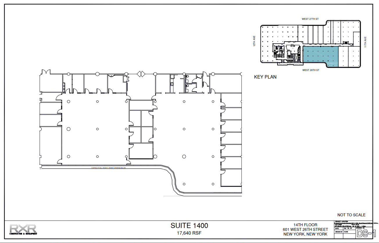 601 W 26th St, New York, NY en alquiler Plano de la planta- Imagen 1 de 8