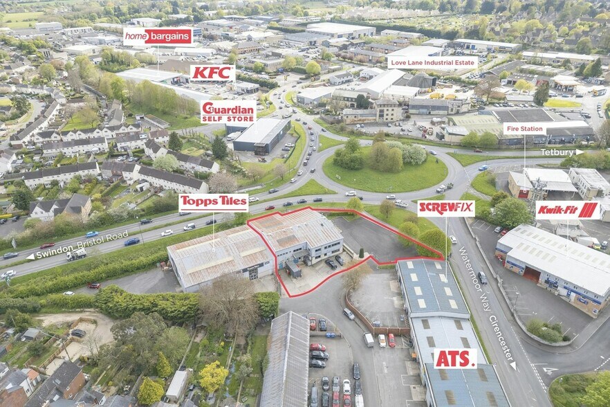 5-6 Mercian Clos, Cirencester en alquiler - Vista aérea - Imagen 3 de 3