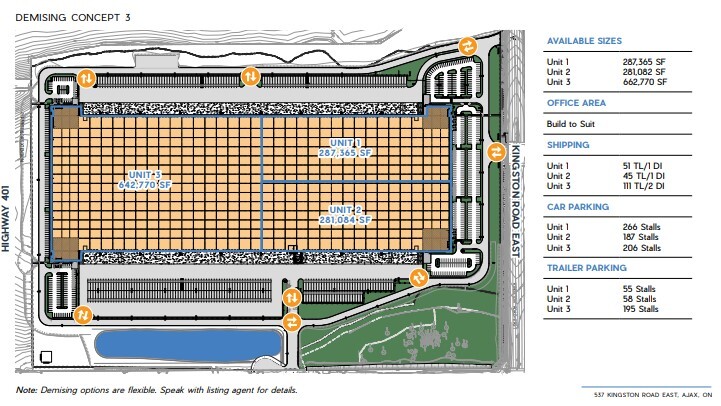 537 E Kingston Rd, Ajax, ON en alquiler Plano de la planta- Imagen 1 de 3