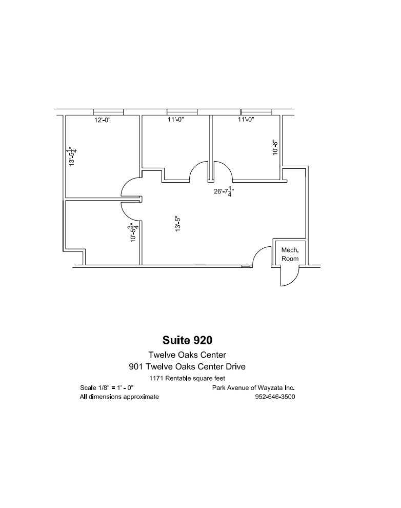 600 Twelve Oaks Center Dr, Wayzata, MN en alquiler Plano de la planta- Imagen 1 de 1