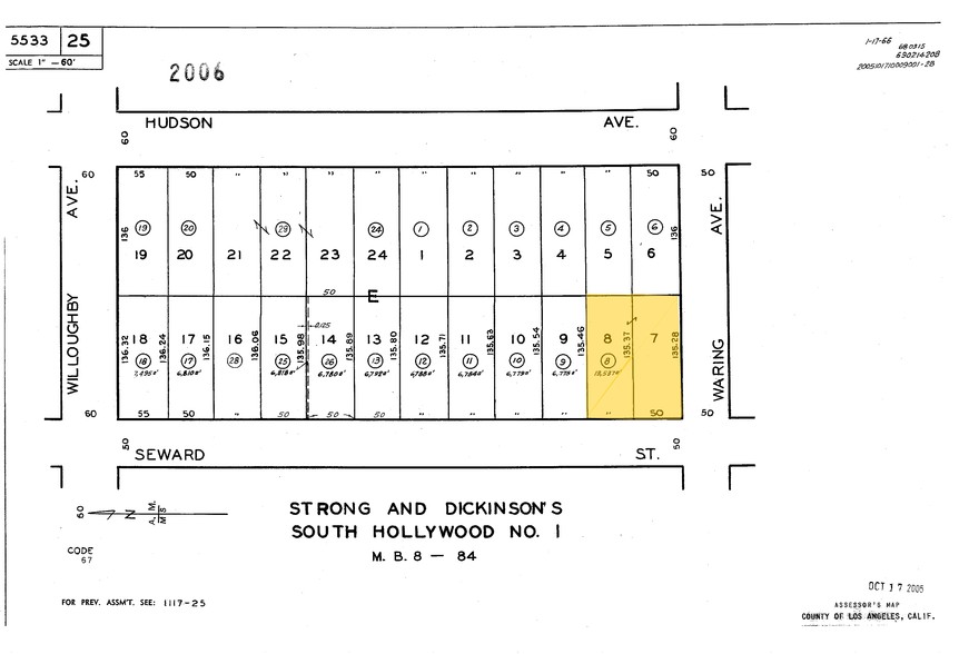 800 N Seward St, Hollywood, CA en venta - Plano de solar - Imagen 2 de 6