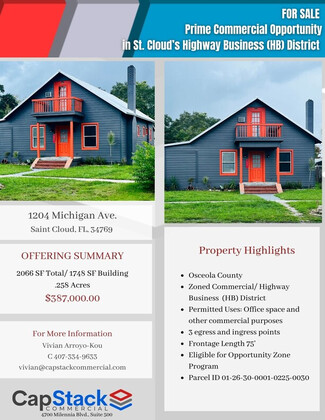 Más detalles para 1204 Michigan Ave, Saint Cloud, FL - Oficinas en venta