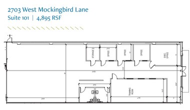 2727 W Mockingbird Ln, Dallas, TX en alquiler Plano de la planta- Imagen 1 de 1