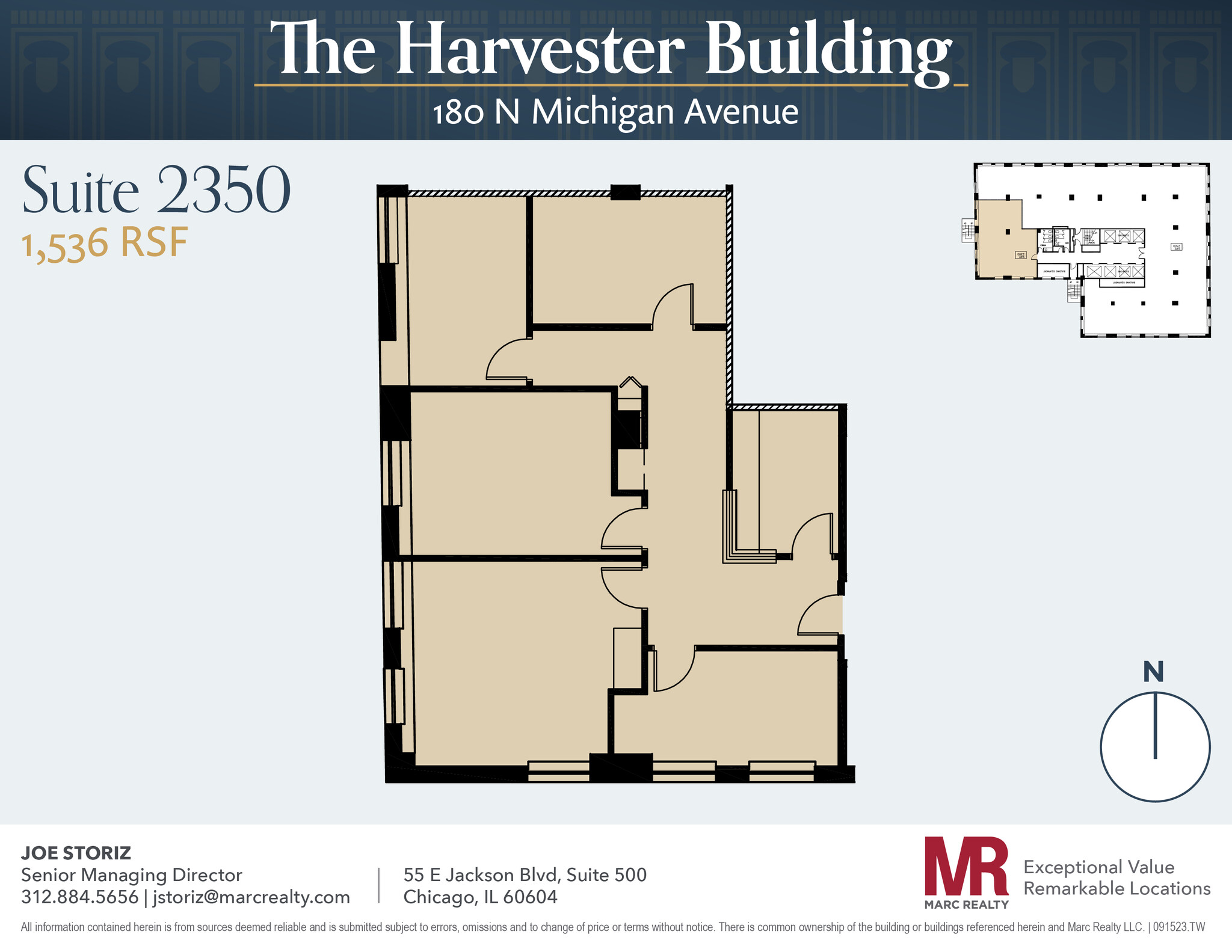 180 N Michigan Ave, Chicago, IL en alquiler Plano de la planta- Imagen 1 de 7