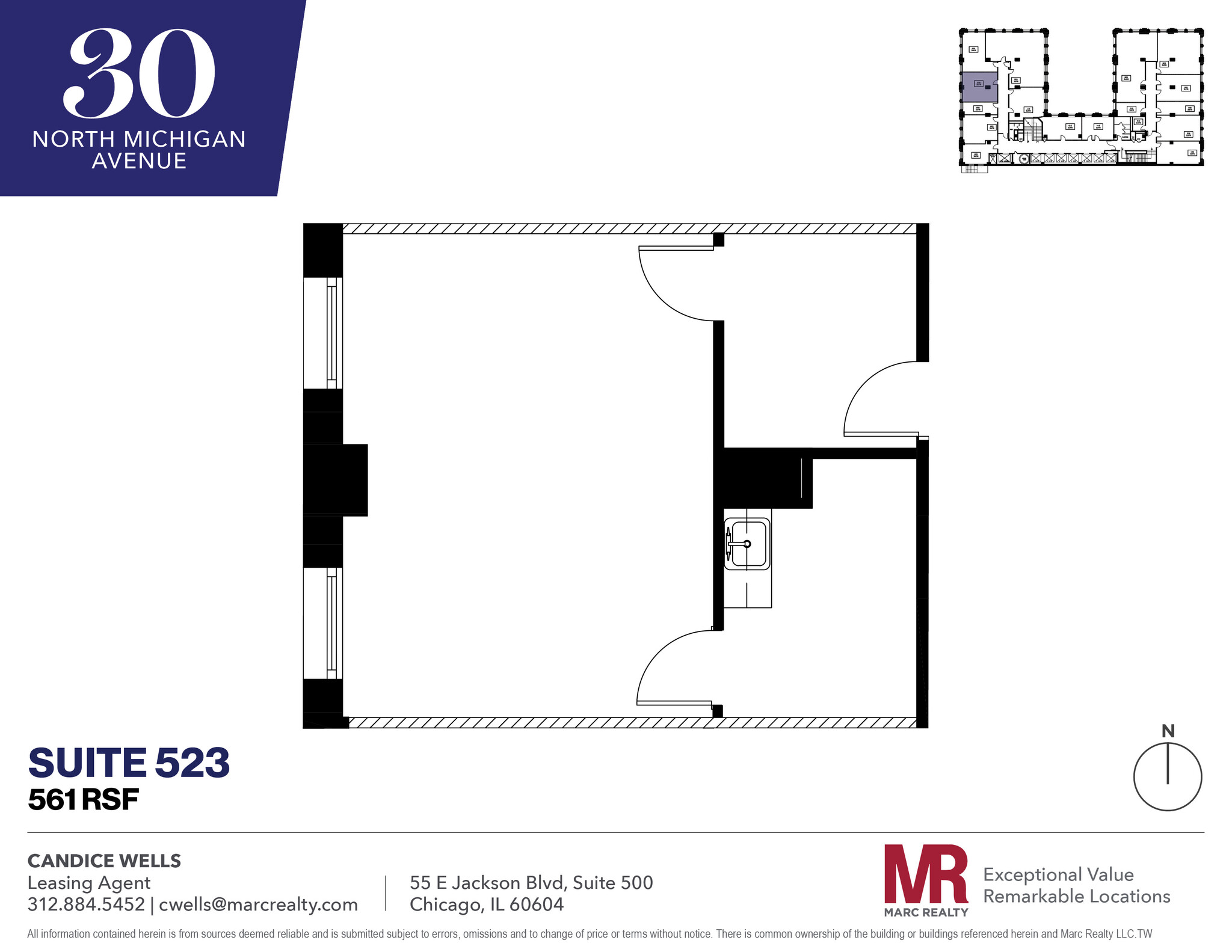 30 N Michigan Ave, Chicago, IL en alquiler Plano de la planta- Imagen 1 de 4