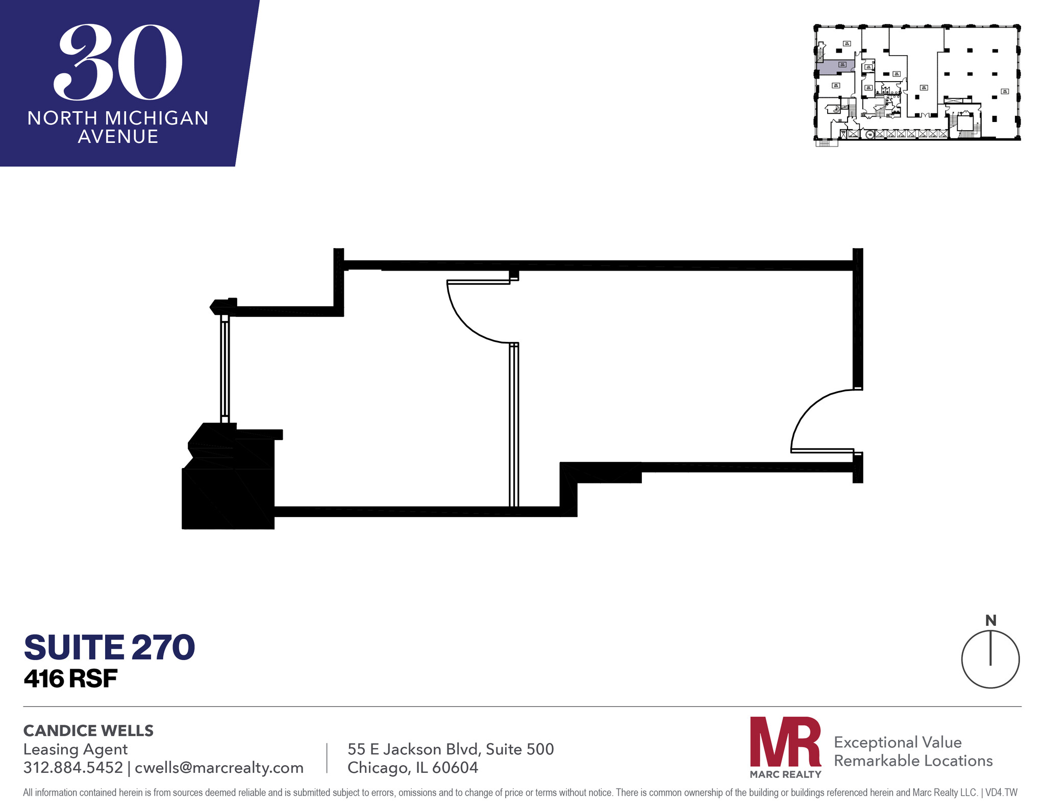 30 N Michigan Ave, Chicago, IL en alquiler Plano de la planta- Imagen 1 de 1