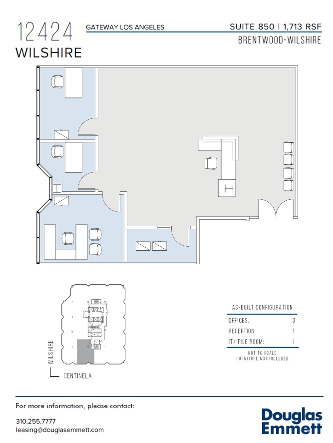 12424 Wilshire Blvd, Los Angeles, CA en alquiler Plano de la planta- Imagen 1 de 1