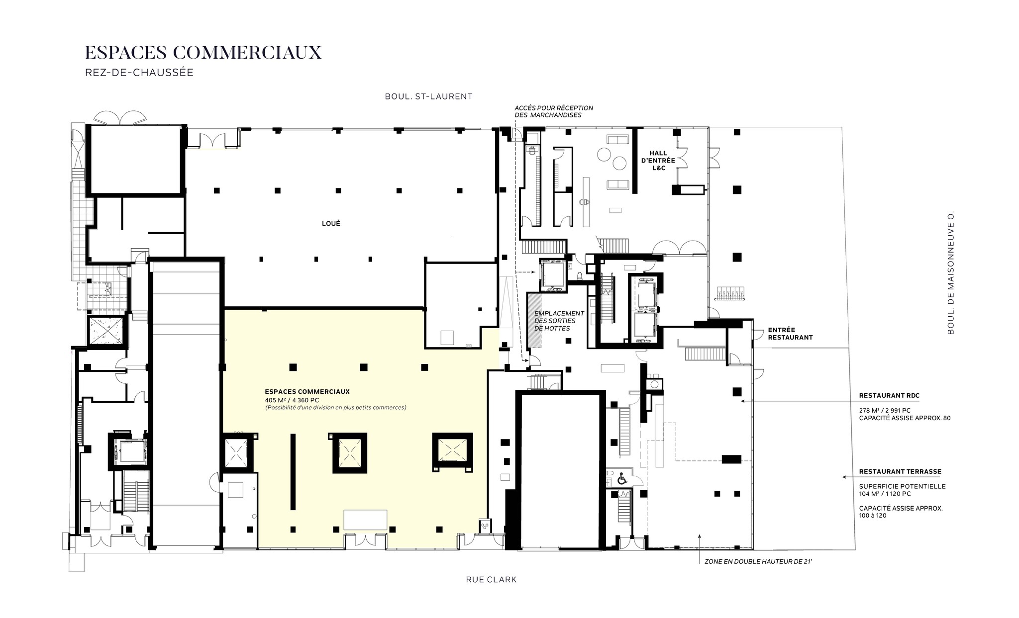 1 Boul de Maisonneuve O, Montréal, QC en alquiler Plano de la planta- Imagen 1 de 1