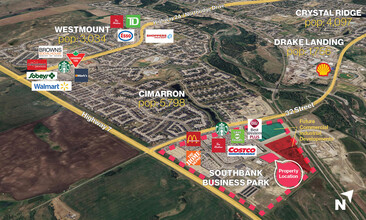 152 Southbank St, Okotoks, AB - VISTA AÉREA  vista de mapa