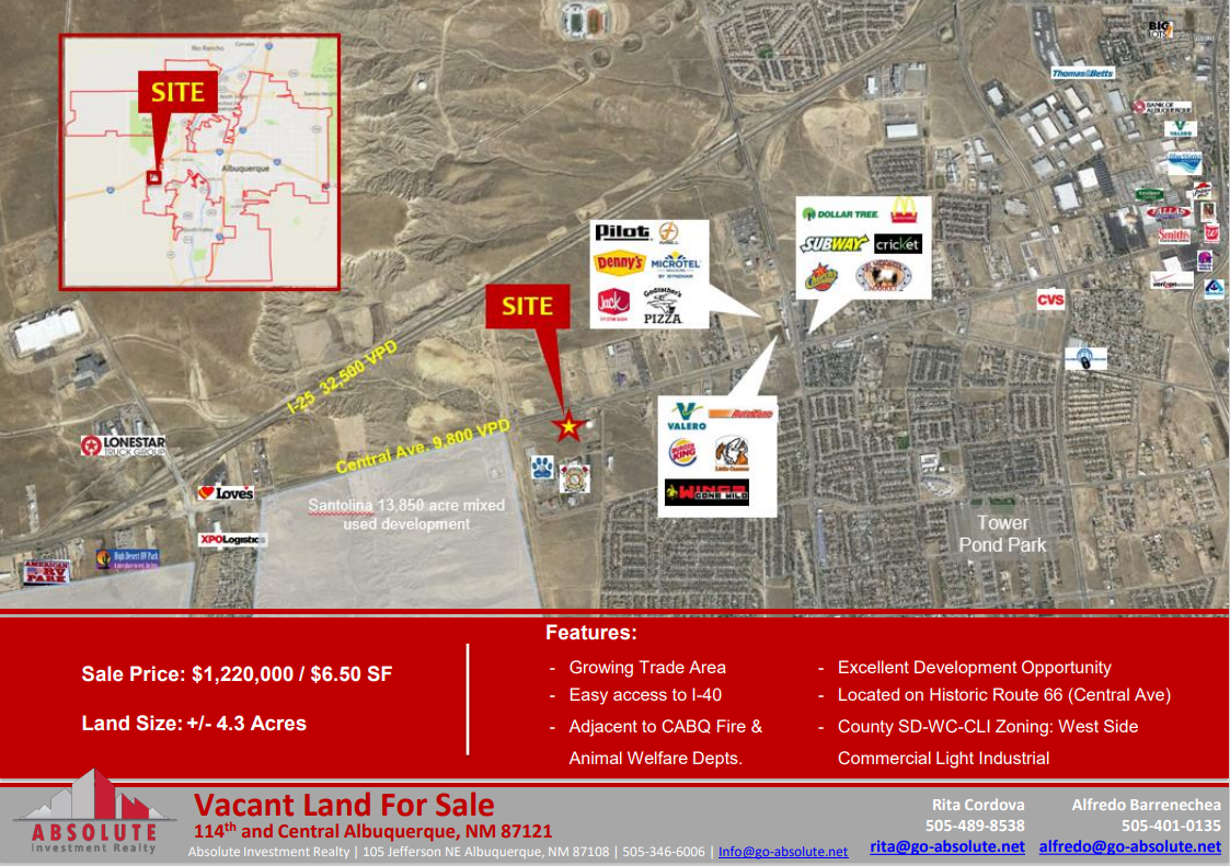 114th & Central, Albuquerque, NM en venta Otros- Imagen 1 de 3