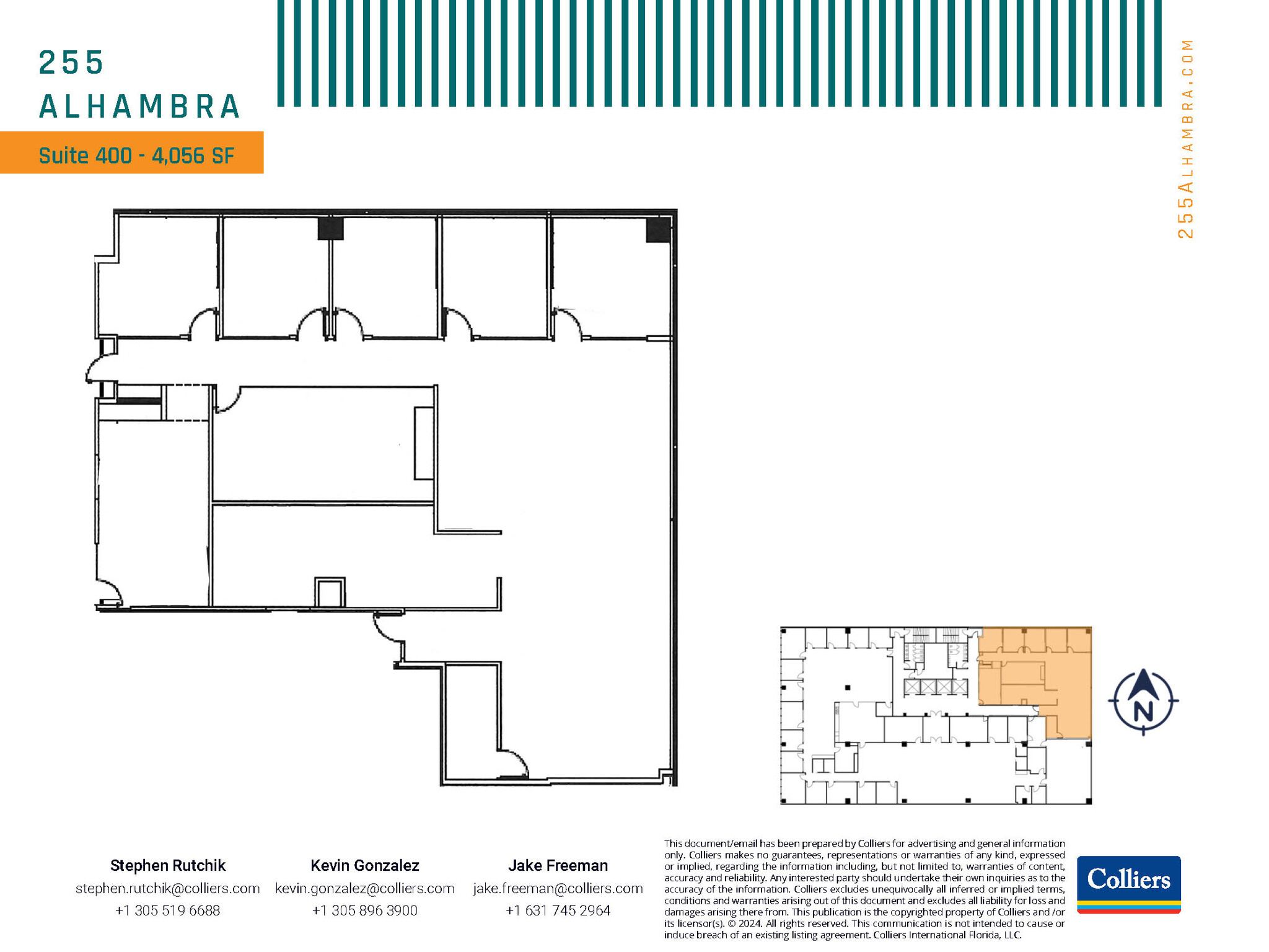 255 Alhambra Cir, Coral Gables, FL en alquiler Plano de la planta- Imagen 1 de 1