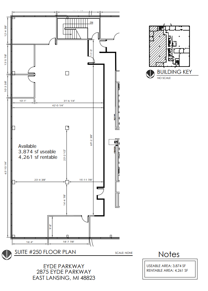 2875 Eyde Pky, East Lansing, MI en alquiler Plano de la planta- Imagen 1 de 1