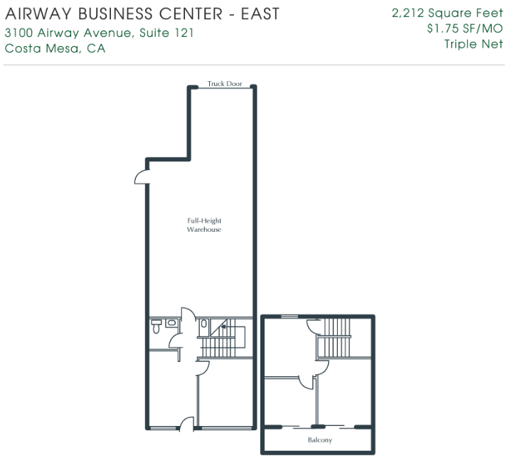 3100 Airway Ave, Costa Mesa, CA en alquiler Plano de la planta- Imagen 1 de 1