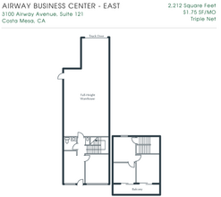 3100 Airway Ave, Costa Mesa, CA en alquiler Plano de la planta- Imagen 1 de 1