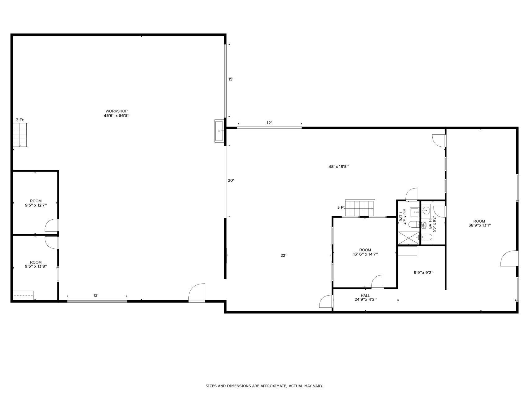 4035-4037 E University Dr, Phoenix, AZ en alquiler Plano de la planta- Imagen 1 de 2