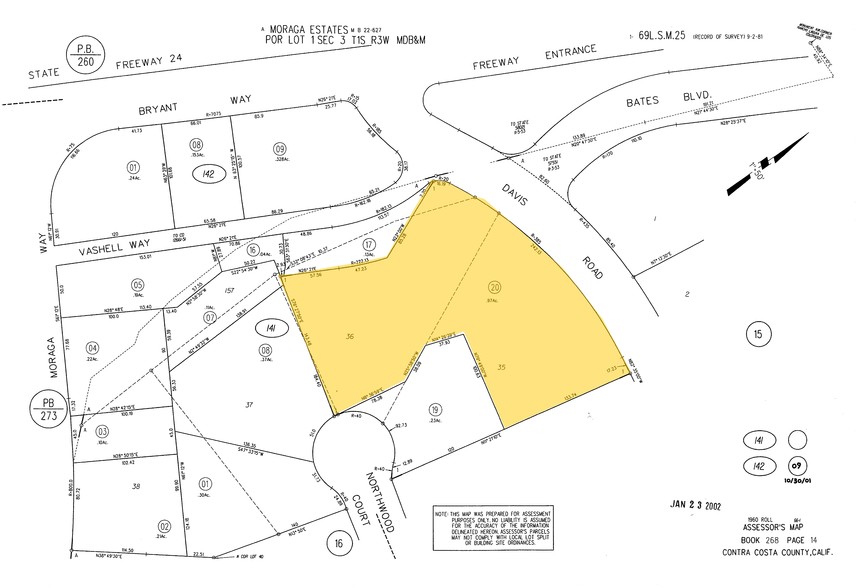 89 Davis Rd, Orinda, CA en alquiler - Plano de solar - Imagen 2 de 5