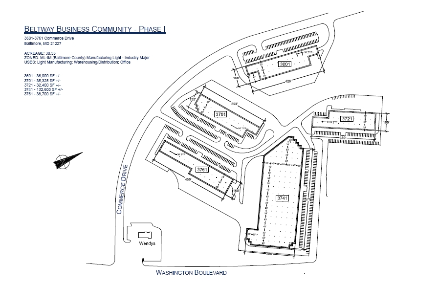 3700 Commerce Dr, Baltimore, MD en alquiler - Plano del sitio - Imagen 3 de 5